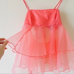 UO Sheer Ruffled Blouse
